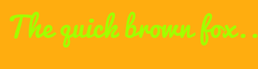 Image with Font Color A2FF00 and Background Color FFAD0F